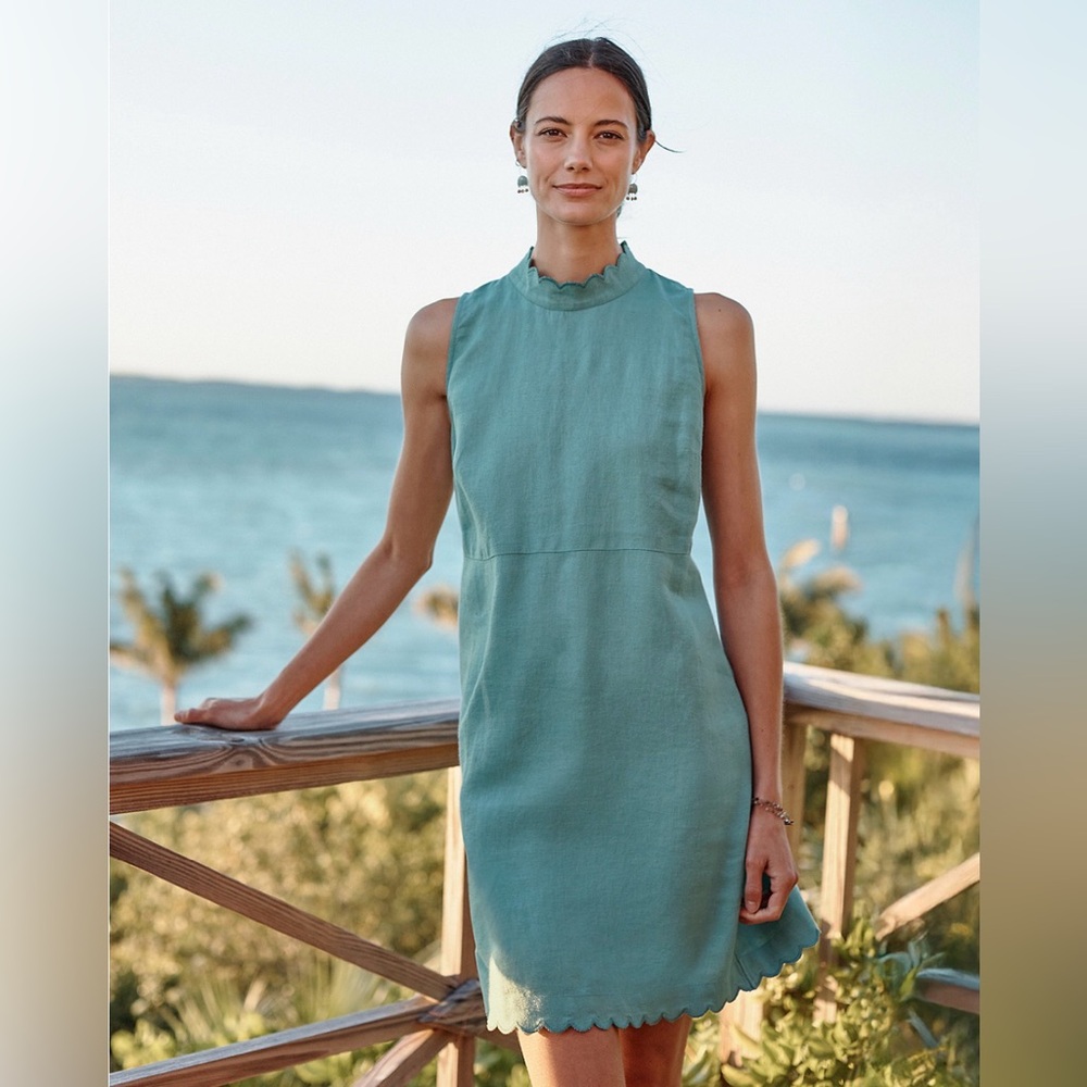 Garnet Hill Sleeveless Linen Dress